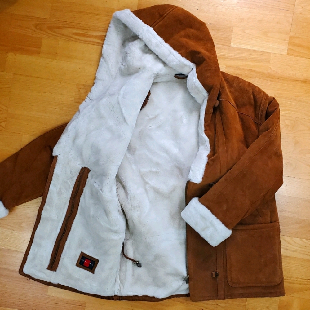 Genuine Leather & Faux Fur Coat